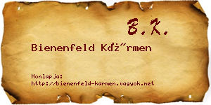 Bienenfeld Kármen névjegykártya
